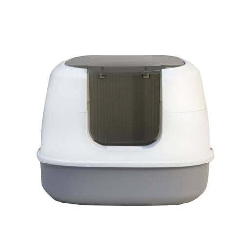 Abgedeckte Katzentoilette, Kunststoff-Katzentoilette, vollständig geschlossene Katzentoilette, Haustiertoilette mit Deckel for den Heimgebrauch, ideal for Kätzchen und erwachsene Katzen, einfach zu mo Abgedeckte Katzentoilette, Kunststoff-Katzentoilette, vollständig geschlossene Katzentoilette, Haustiertoilette mit Deckel for den Heimgebrauch, ideal for Kätzchen und erwachsene Katzen, einfach zu mo von TRgqify-KM