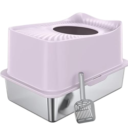 Abgedeckte Katzentoilette, Kunststoff-Katzentoilette, vollständig geschlossene Katzentoilette, Haustiertoilette mit Deckel for den Heimgebrauch, ideal for Kätzchen und erwachsene Katzen, einfach zu mo Abgedeckte Katzentoilette, Kunststoff-Katzentoilette, vollständig geschlossene Katzentoilette, Haustiertoilette mit Deckel for den Heimgebrauch, ideal for Kätzchen und erwachsene Katzen, einfach zu mo von TRgqify-KM