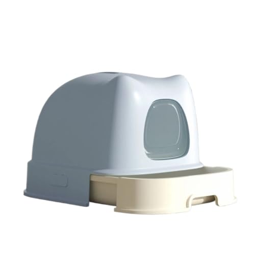 Abgedeckte Katzentoilette, Kunststoff-Katzentoilette, vollständig geschlossene Katzentoilette, Haustiertoilette mit Deckel for den Heimgebrauch, ideal for Kätzchen und erwachsene Katzen, einfach zu mo Abgedeckte Katzentoilette, Kunststoff-Katzentoilette, vollständig geschlossene Katzentoilette, Haustiertoilette mit Deckel for den Heimgebrauch, ideal for Kätzchen und erwachsene Katzen, einfach zu mo von TRgqify-KM