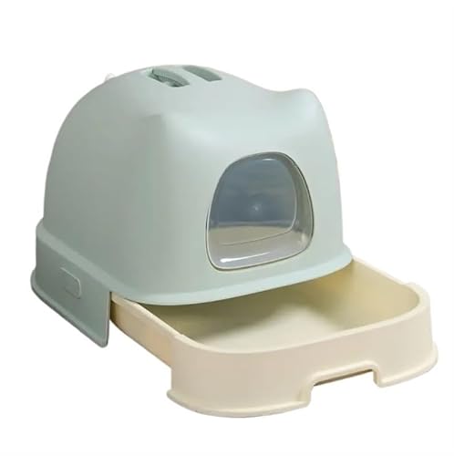 Abgedeckte Katzentoilette, Kunststoff-Katzentoilette, vollständig geschlossene Katzentoilette, Haustiertoilette mit Deckel for den Heimgebrauch, ideal for Kätzchen und erwachsene Katzen, einfach zu mo Abgedeckte Katzentoilette, Kunststoff-Katzentoilette, vollständig geschlossene Katzentoilette, Haustiertoilette mit Deckel for den Heimgebrauch, ideal for Kätzchen und erwachsene Katzen, einfach zu mo von TRgqify-KM
