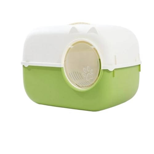 Abgedeckte Katzentoilette, Kunststoff-Katzentoilette, vollständig geschlossene Katzentoilette, Haustiertoilette mit Deckel for den Heimgebrauch, ideal for Kätzchen und erwachsene Katzen, einfach zu mo Abgedeckte Katzentoilette, Kunststoff-Katzentoilette, vollständig geschlossene Katzentoilette, Haustiertoilette mit Deckel for den Heimgebrauch, ideal for Kätzchen und erwachsene Katzen, einfach zu mo von TRgqify-KM
