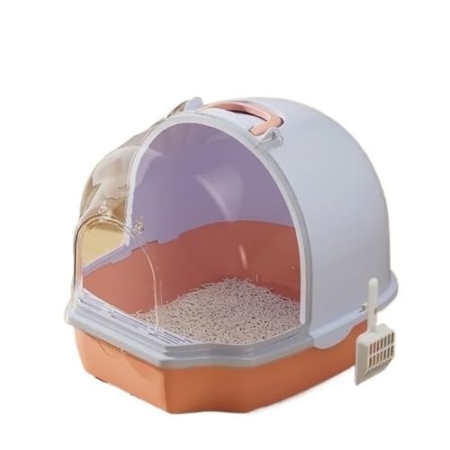Abgedeckte Katzentoilette, Kunststoff-Katzentoilette, vollständig geschlossene Katzentoilette, Haustiertoilette mit Deckel for den Heimgebrauch, ideal for Kätzchen und erwachsene Katzen, einfach zu mo Abgedeckte Katzentoilette, Kunststoff-Katzentoilette, vollständig geschlossene Katzentoilette, Haustiertoilette mit Deckel for den Heimgebrauch, ideal for Kätzchen und erwachsene Katzen, einfach zu mo von TRgqify-KM