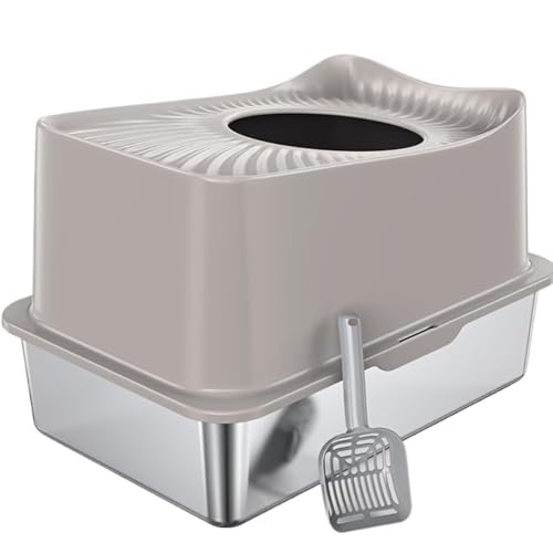 Abgedeckte Katzentoilette, Kunststoff-Katzentoilette, vollständig geschlossene Katzentoilette, Haustiertoilette mit Deckel for den Heimgebrauch, ideal for Kätzchen und erwachsene Katzen, einfach zu mo Abgedeckte Katzentoilette, Kunststoff-Katzentoilette, vollständig geschlossene Katzentoilette, Haustiertoilette mit Deckel for den Heimgebrauch, ideal for Kätzchen und erwachsene Katzen, einfach zu mo von TRgqify-KM