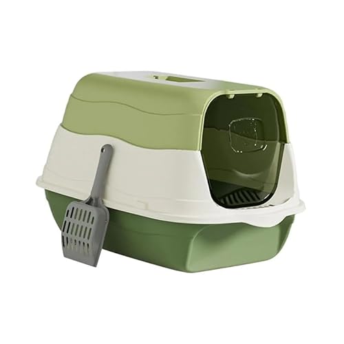 Abgedeckte Katzentoilette, Kunststoff-Katzentoilette, vollständig geschlossene Katzentoilette, Haustiertoilette mit Deckel for den Heimgebrauch, ideal for Kätzchen und erwachsene Katzen, einfach zu mo Abgedeckte Katzentoilette, Kunststoff-Katzentoilette, vollständig geschlossene Katzentoilette, Haustiertoilette mit Deckel for den Heimgebrauch, ideal for Kätzchen und erwachsene Katzen, einfach zu mo von TRgqify-KM