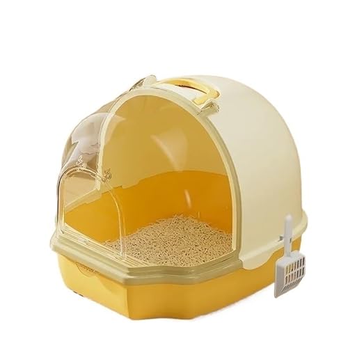 Abgedeckte Katzentoilette, Kunststoff-Katzentoilette, vollständig geschlossene Katzentoilette, Haustiertoilette mit Deckel for den Heimgebrauch, ideal for Kätzchen und erwachsene Katzen, einfach zu mo Abgedeckte Katzentoilette, Kunststoff-Katzentoilette, vollständig geschlossene Katzentoilette, Haustiertoilette mit Deckel for den Heimgebrauch, ideal for Kätzchen und erwachsene Katzen, einfach zu mo von TRgqify-KM