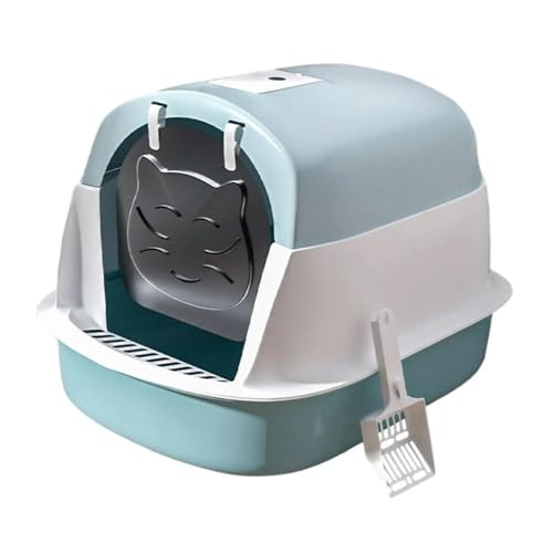 Abgedeckte Katzentoilette, Kunststoff-Katzentoilette, vollständig geschlossene Katzentoilette, Haustiertoilette mit Deckel for den Heimgebrauch, ideal for Kätzchen und erwachsene Katzen, einfach zu mo Abgedeckte Katzentoilette, Kunststoff-Katzentoilette, vollständig geschlossene Katzentoilette, Haustiertoilette mit Deckel for den Heimgebrauch, ideal for Kätzchen und erwachsene Katzen, einfach zu mo von TRgqify-KM
