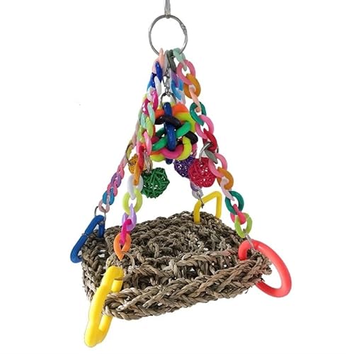 Buntes Vogelschaukelspielzeug, sicherer Papageienkäfig, buntes Kauspielzeug, fünfzackiger Stern (Color : B) von TRgqify-KM