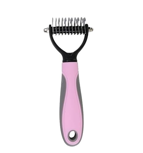 TRgqify-KM Hundehaarbürste, effizientes Hundepflegewerkzeug for EIN gut gepflegtes Fell, Haustierbürste, effektive Hundehaarbürste(Pink) von TRgqify-KM