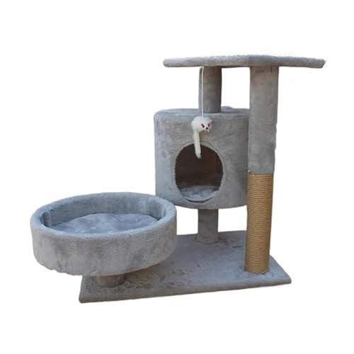 TRgqify-KM Kratzbaum for Katzen, Klettergerüst for Katzen, Komfort-Kratzbrett-Turm, Stabile Basis for Hauskatzen, Einfache Montage(Light Grey) von TRgqify-KM