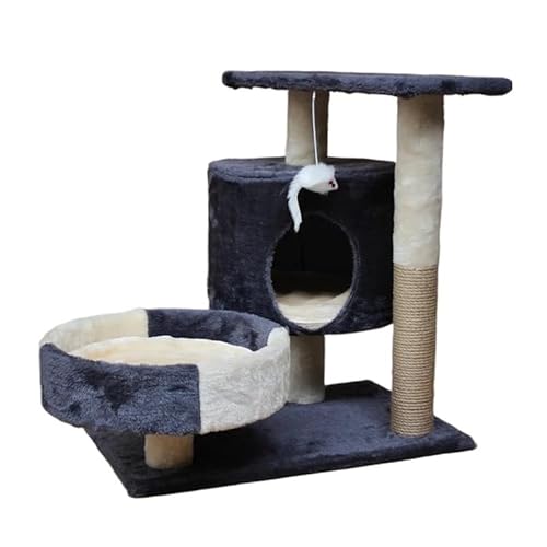 TRgqify-KM Kratzbaum for Katzen, Klettergerüst for Katzen, Komfort-Kratzbrett-Turm, Stabile Basis for Hauskatzen, Einfache Montage(Navy Blue) von TRgqify-KM