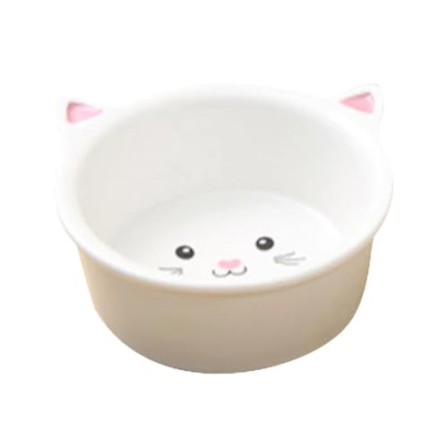 Niedlicher Katzennapf aus Keramik, Futternapf, schützt die Halswirbelsäule, automatisches Trinkwasser, schräge Katzenfutternapf, Reisnapf, Anti-Umkippen (Color : A) von TRgqify-KM