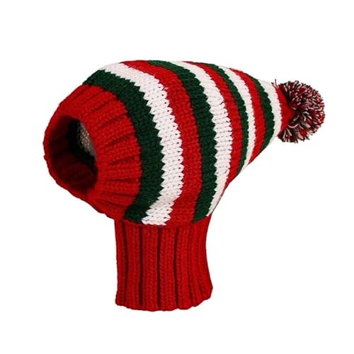 TRgqify-KM Warme Strickmütze mit Bommel for Windhunde, Nackenwärmer for Haustiere bei kaltem Wetter for kleine, mittelgroße und große Rassen(L) von TRgqify-KM