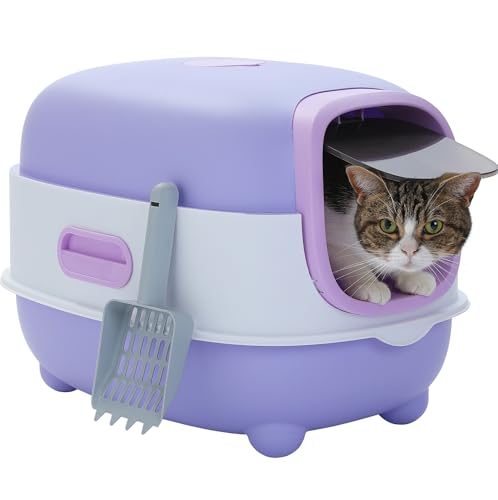 Zusammenklappbare Katzentoilette, große Haustiertoilette for Katzen, abgedeckt und versiegelt, große Kapazität for Katzentoilette, ideal for Kätzchen und erwachsene Katzen, geeignet for verschiedene K Zusammenklappbare Katzentoilette, große Haustiertoilette for Katzen, abgedeckt und versiegelt, große Kapazität for Katzentoilette, ideal for Kätzchen und erwachsene Katzen, geeignet for verschiedene K von TRgqify-KM
