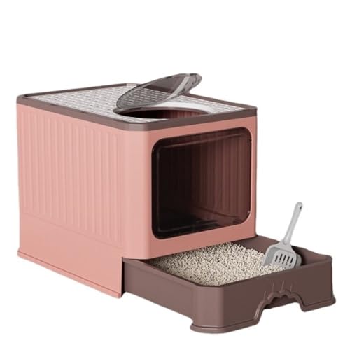 Zusammenklappbare Katzentoilette, große Haustiertoilette for Katzen, abgedeckt und versiegelt, große Kapazität for Katzentoilette, ideal for Kätzchen und erwachsene Katzen, geeignet for verschiedene K Zusammenklappbare Katzentoilette, große Haustiertoilette for Katzen, abgedeckt und versiegelt, große Kapazität for Katzentoilette, ideal for Kätzchen und erwachsene Katzen, geeignet for verschiedene K von TRgqify-KM