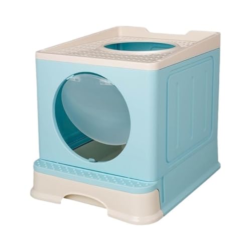 Zusammenklappbare Katzentoilette, große Haustiertoilette for Katzen, abgedeckt und versiegelt, große Kapazität for Katzentoilette, ideal for Kätzchen und erwachsene Katzen, geeignet for verschiedene K Zusammenklappbare Katzentoilette, große Haustiertoilette for Katzen, abgedeckt und versiegelt, große Kapazität for Katzentoilette, ideal for Kätzchen und erwachsene Katzen, geeignet for verschiedene K von TRgqify-KM