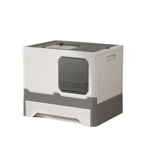 Zusammenklappbare Katzentoilette, große Haustiertoilette for Katzen, abgedeckt und versiegelt, große Kapazität for Katzentoilette, ideal for Kätzchen und erwachsene Katzen, geeignet for verschiedene K Zusammenklappbare Katzentoilette, große Haustiertoilette for Katzen, abgedeckt und versiegelt, große Kapazität for Katzentoilette, ideal for Kätzchen und erwachsene Katzen, geeignet for verschiedene K von TRgqify-KM