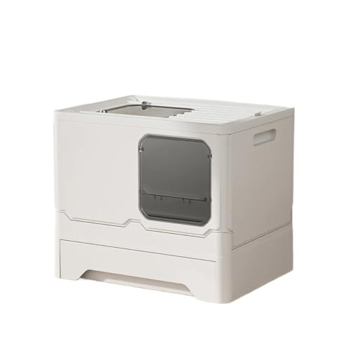 Zusammenklappbare Katzentoilette, große Haustiertoilette for Katzen, abgedeckt und versiegelt, große Kapazität for Katzentoilette, ideal for Kätzchen und erwachsene Katzen, geeignet for verschiedene K Zusammenklappbare Katzentoilette, große Haustiertoilette for Katzen, abgedeckt und versiegelt, große Kapazität for Katzentoilette, ideal for Kätzchen und erwachsene Katzen, geeignet for verschiedene K von TRgqify-KM
