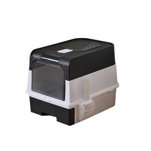 Zusammenklappbare Katzentoilette, große Haustiertoilette for Katzen, abgedeckt und versiegelt, große Kapazität for Katzentoilette, ideal for Kätzchen und erwachsene Katzen, geeignet for verschiedene K Zusammenklappbare Katzentoilette, große Haustiertoilette for Katzen, abgedeckt und versiegelt, große Kapazität for Katzentoilette, ideal for Kätzchen und erwachsene Katzen, geeignet for verschiedene K von TRgqify-KM