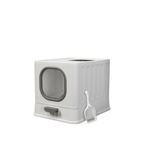 Zusammenklappbare Katzentoilette, große Haustiertoilette for Katzen, abgedeckt und versiegelt, große Kapazität for Katzentoilette, ideal for Kätzchen und erwachsene Katzen, geeignet for verschiedene K Zusammenklappbare Katzentoilette, große Haustiertoilette for Katzen, abgedeckt und versiegelt, große Kapazität for Katzentoilette, ideal for Kätzchen und erwachsene Katzen, geeignet for verschiedene K von TRgqify-KM
