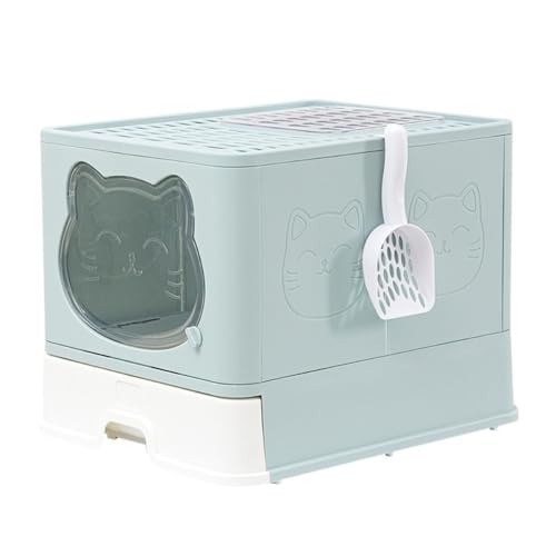 Zusammenklappbare Katzentoilette, große Haustiertoilette for Katzen, abgedeckt und versiegelt, große Kapazität for Katzentoilette, ideal for Kätzchen und erwachsene Katzen, geeignet for verschiedene K Zusammenklappbare Katzentoilette, große Haustiertoilette for Katzen, abgedeckt und versiegelt, große Kapazität for Katzentoilette, ideal for Kätzchen und erwachsene Katzen, geeignet for verschiedene K von TRgqify-KM