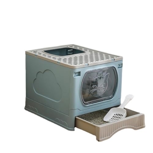 Zusammenklappbare Katzentoilette, große Haustiertoilette for Katzen, abgedeckt und versiegelt, große Kapazität for Katzentoilette, ideal for Kätzchen und erwachsene Katzen, geeignet for verschiedene K Zusammenklappbare Katzentoilette, große Haustiertoilette for Katzen, abgedeckt und versiegelt, große Kapazität for Katzentoilette, ideal for Kätzchen und erwachsene Katzen, geeignet for verschiedene K von TRgqify-KM