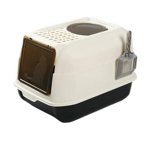 Zusammenklappbare Katzentoilette, große Haustiertoilette for Katzen, abgedeckt und versiegelt, große Kapazität for Katzentoilette, ideal for Kätzchen und erwachsene Katzen, geeignet for verschiedene K Zusammenklappbare Katzentoilette, große Haustiertoilette for Katzen, abgedeckt und versiegelt, große Kapazität for Katzentoilette, ideal for Kätzchen und erwachsene Katzen, geeignet for verschiedene K von TRgqify-KM