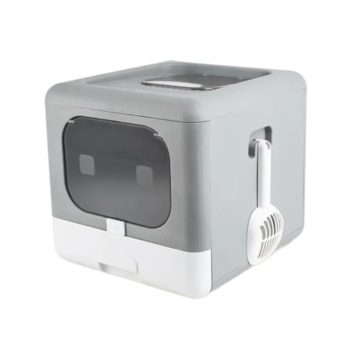 Zusammenklappbare Katzentoilette, große Haustiertoilette for Katzen, abgedeckt und versiegelt, große Kapazität for Katzentoilette, ideal for Kätzchen und erwachsene Katzen, geeignet for verschiedene K Zusammenklappbare Katzentoilette, große Haustiertoilette for Katzen, abgedeckt und versiegelt, große Kapazität for Katzentoilette, ideal for Kätzchen und erwachsene Katzen, geeignet for verschiedene K von TRgqify-KM