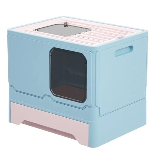 Zusammenklappbare Katzentoilette, große Haustiertoilette for Katzen, abgedeckt und versiegelt, große Kapazität for Katzentoilette, ideal for Kätzchen und erwachsene Katzen, geeignet for verschiedene K Zusammenklappbare Katzentoilette, große Haustiertoilette for Katzen, abgedeckt und versiegelt, große Kapazität for Katzentoilette, ideal for Kätzchen und erwachsene Katzen, geeignet for verschiedene K von TRgqify-KM