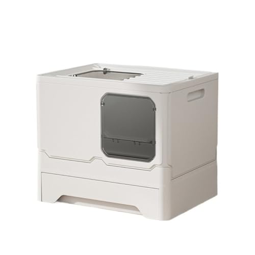 Zusammenklappbare Katzentoilette, große Haustiertoilette for Katzen, abgedeckt und versiegelt, große Kapazität for Katzentoilette, ideal for Kätzchen und erwachsene Katzen, geeignet for verschiedene K Zusammenklappbare Katzentoilette, große Haustiertoilette for Katzen, abgedeckt und versiegelt, große Kapazität for Katzentoilette, ideal for Kätzchen und erwachsene Katzen, geeignet for verschiedene K von TRgqify-KM
