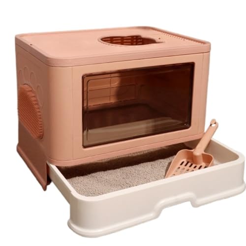 Zusammenklappbare Katzentoilette, große Haustiertoilette for Katzen, abgedeckt und versiegelt, große Kapazität for Katzentoilette, ideal for Kätzchen und erwachsene Katzen, geeignet for verschiedene K Zusammenklappbare Katzentoilette, große Haustiertoilette for Katzen, abgedeckt und versiegelt, große Kapazität for Katzentoilette, ideal for Kätzchen und erwachsene Katzen, geeignet for verschiedene K von TRgqify-KM