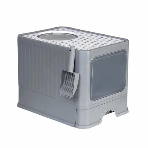 Zusammenklappbare Katzentoilette, große Haustiertoilette for Katzen, abgedeckt und versiegelt, große Kapazität for Katzentoilette, ideal for Kätzchen und erwachsene Katzen, geeignet for verschiedene K Zusammenklappbare Katzentoilette, große Haustiertoilette for Katzen, abgedeckt und versiegelt, große Kapazität for Katzentoilette, ideal for Kätzchen und erwachsene Katzen, geeignet for verschiedene K von TRgqify-KM
