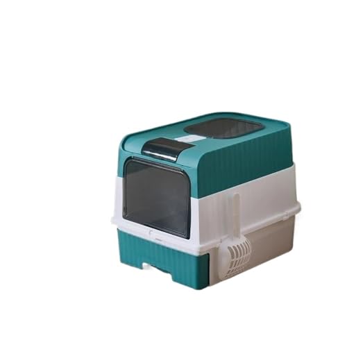 Zusammenklappbare Katzentoilette, große Haustiertoilette for Katzen, abgedeckt und versiegelt, große Kapazität for Katzentoilette, ideal for Kätzchen und erwachsene Katzen, geeignet for verschiedene K Zusammenklappbare Katzentoilette, große Haustiertoilette for Katzen, abgedeckt und versiegelt, große Kapazität for Katzentoilette, ideal for Kätzchen und erwachsene Katzen, geeignet for verschiedene K von TRgqify-KM