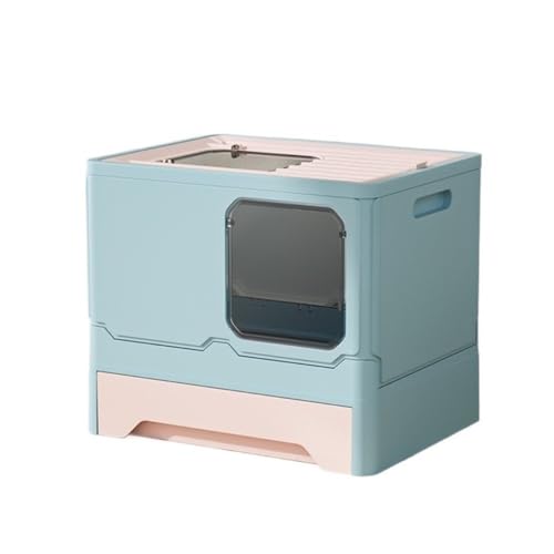 Zusammenklappbare Katzentoilette, große Haustiertoilette for Katzen, abgedeckt und versiegelt, große Kapazität for Katzentoilette, ideal for Kätzchen und erwachsene Katzen, geeignet for verschiedene K Zusammenklappbare Katzentoilette, große Haustiertoilette for Katzen, abgedeckt und versiegelt, große Kapazität for Katzentoilette, ideal for Kätzchen und erwachsene Katzen, geeignet for verschiedene K von TRgqify-KM
