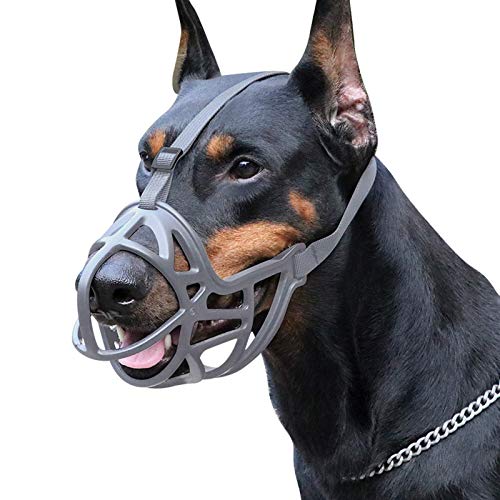 TRoki Gummikorbmaulkorb für Hunde – atmungsaktiv und verstellbare Größe: Hören Sie mit diesem atmungsaktiven Mundschutz auf zu beißen, zu bellen und zu kauen! (Verschiedene Größen verfügbar) von TRoki