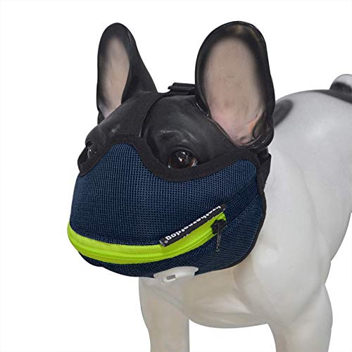 TRoki Maulkorb aus atmungsaktivem Mesh für Hunde: Verstellbarer kurzer Schnauzenschutz für Training, Bellen und Kaukontrolle von TRoki