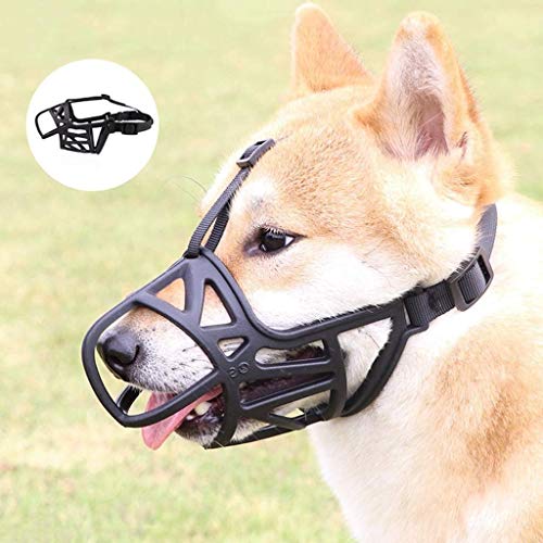 TRoki Verstellbarer, atmungsaktiver Maulkorb für Hunde für Training und Sicherheit – Schwarz (XL) von TRoki