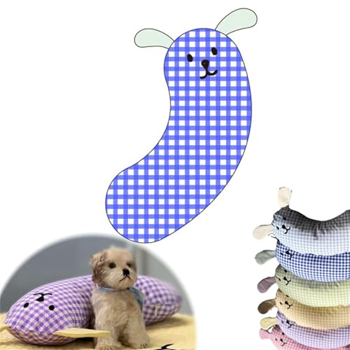 TS TAC-SKY U-förmiges Hundekissen Für Optimalen Komfort – Flauschiges Nackenkissen Für Hunde Und Katzen, Abnehmbar Und Waschbar – Beruhigungskissen Für Entspannte Ruhezeiten(Blau) von TS TAC-SKY