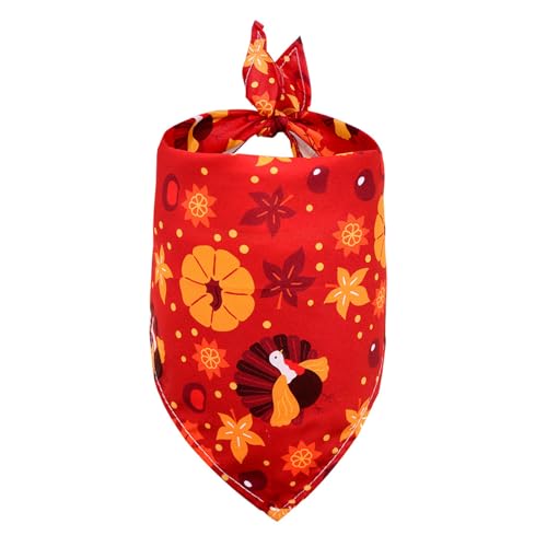 TSBB Pet Saliva Towel Supplies Decoration Thanksgiving Pattern Triangle Towel Dog Scarf Pet Neckerchief Scarf Harvest Bibs von TSBB