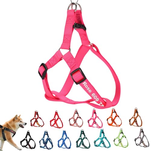 Hundegeschirr mit Namen und Telefon, individuelle Stickerei, verstellbar, Nylon, kein Ziehen, Luftweste, Geschirr für kleine, mittelgroße und große Hunde, leicht, schnell trocknend, atmungsaktives Hundegeschirr mit Namen und Telefon, individuelle Stickerei, verstellbar, Nylon, kein Ziehen, Luftweste, Geschirr für kleine, mittelgroße und große Hunde, leicht, schnell trocknend, atmungsaktives von TSD