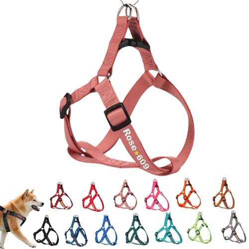 Hundegeschirr mit Namen und Telefon, individuelle Stickerei, verstellbar, Nylon, kein Ziehen, Luftweste, Geschirr für kleine, mittelgroße und große Hunde, leicht, schnell trocknend, atmungsaktives Hundegeschirr mit Namen und Telefon, individuelle Stickerei, verstellbar, Nylon, kein Ziehen, Luftweste, Geschirr für kleine, mittelgroße und große Hunde, leicht, schnell trocknend, atmungsaktives von TSD