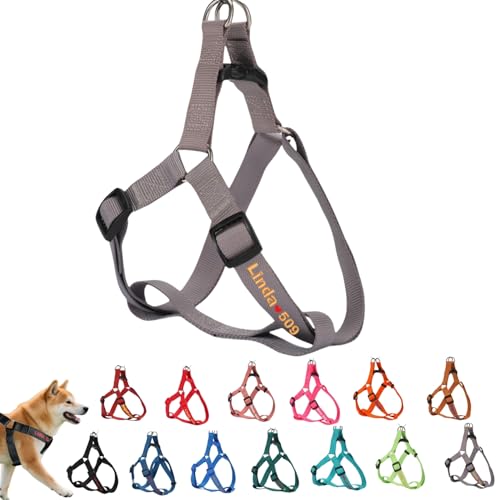 Hundegeschirr mit Namen und Telefon, individuelle Stickerei, verstellbar, Nylon, kein Ziehen, Luftweste, Geschirr für kleine, mittelgroße und große Hunde, leicht, schnell trocknend, atmungsaktives Hundegeschirr mit Namen und Telefon, individuelle Stickerei, verstellbar, Nylon, kein Ziehen, Luftweste, Geschirr für kleine, mittelgroße und große Hunde, leicht, schnell trocknend, atmungsaktives von TSD