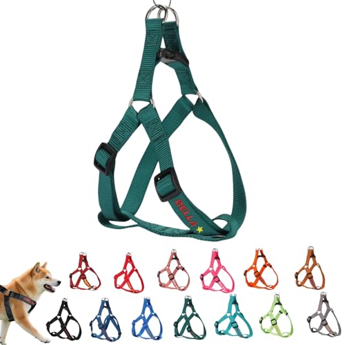 Hundegeschirr mit Namen und Telefon, individuelle Stickerei, verstellbar, Nylon, kein Ziehen, Luftweste, Geschirr für kleine, mittelgroße und große Hunde, leicht, schnell trocknend, atmungsaktives Hundegeschirr mit Namen und Telefon, individuelle Stickerei, verstellbar, Nylon, kein Ziehen, Luftweste, Geschirr für kleine, mittelgroße und große Hunde, leicht, schnell trocknend, atmungsaktives von TSD