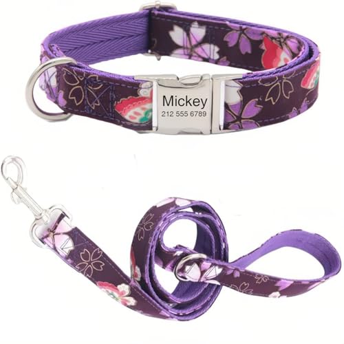 Hundehalsband mit Leine, modisches Hundehalsband, personalisierte Namensgravur, verfügbar, Hundetrainingshalsband für kleine, mittelgroße und große Hunde, verstellbare Größe, Haustierbedarf mit Leine Hundehalsband mit Leine, modisches Hundehalsband, personalisierte Namensgravur, verfügbar, Hundetrainingshalsband für kleine, mittelgroße und große Hunde, verstellbare Größe, Haustierbedarf mit Leine von TSD