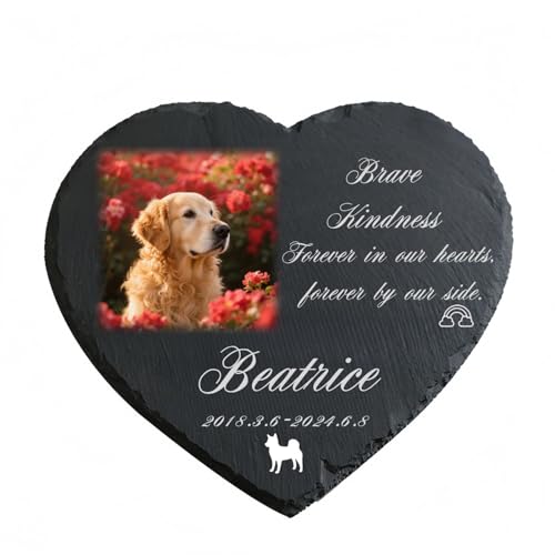 TSD Gedenkstein für Hunde, personalisierbar, Granit, Haustier-Grabmarkierung mit UV-gedrucktem Foto-Namen und Daten, Haustier-Gedenkstein für Friedhof, Garten, Zuhause, Outdoor, Gedenkdekoration TSD Gedenkstein für Hunde, personalisierbar, Granit, Haustier-Grabmarkierung mit UV-gedrucktem Foto-Namen und Daten, Haustier-Gedenkstein für Friedhof, Garten, Zuhause, Outdoor, Gedenkdekoration von TSD