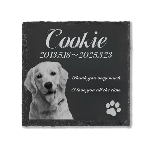 TSD Gedenkstein für Hunde mit Fotogravur, personalisierbar, Grabmarkierung, schwarzer Granit, Gedenktafel für Verlust, Hunde, Geschenke, personalisierbar, Haustier-Grabstein mit Namen TSD Gedenkstein für Hunde mit Fotogravur, personalisierbar, Grabmarkierung, schwarzer Granit, Gedenktafel für Verlust, Hunde, Geschenke, personalisierbar, Haustier-Grabstein mit Namen von TSD