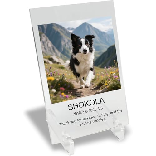 TSD Personalisierter Haustier-Gedenk-Bilderrahmen aus Acryl, Trauergeschenk für Hund und Katze, mit LED-Lichtsockel, 3 Größen zur Auswahl, mit Namen, Fotodaten und Nachrichten, Gedenktafel, Andenken TSD Personalisierter Haustier-Gedenk-Bilderrahmen aus Acryl, Trauergeschenk für Hund und Katze, mit LED-Lichtsockel, 3 Größen zur Auswahl, mit Namen, Fotodaten und Nachrichten, Gedenktafel, Andenken von TSD