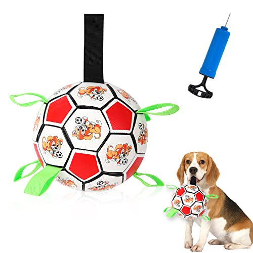 TSLBW Hundespielzeug Ball Hundebälle mit Riemen Interaktives Hundespielzeug für Zerrspiele Hundewasserspielzeug Hundebälle für kleine und mittelgroße Hunde von TSLBW