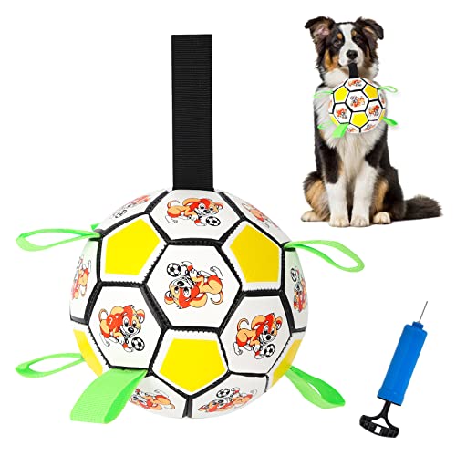TSLBW Hundespielzeug Ball Hundebälle mit Riemen Interaktives Hundespielzeug für Zerrspiele Hundewasserspielzeug Hundebälle für kleine und mittelgroße Hunde von TSLBW