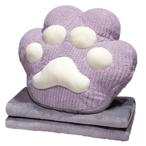 TSMORY 2 In 1 Katzenpfoten Kissen Faltbare Tragbare Kissen Auto Quilts Büro Mittagspause Sofa Klimaanlage von TSMORY