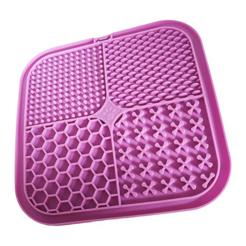 TSMORY Leckmatte für Haustiere, lebensmittelechtes Silikon, für langsames Füttern, rutschfeste Saugbasis, einfaches Design, Verdauungshilfe TSMORY Leckmatte für Haustiere, lebensmittelechtes Silikon, für langsames Füttern, rutschfeste Saugbasis, einfaches Design, Verdauungshilfe von TSMORY